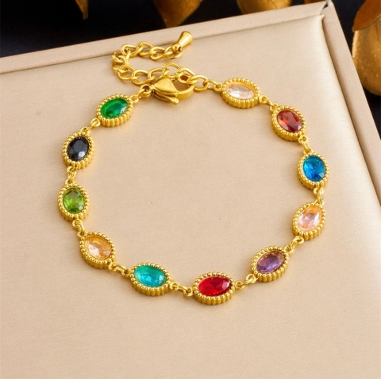 Oval colorful bracelet